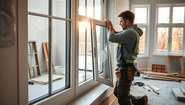 Dreifachverglasung Installation