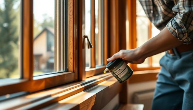 Pflege von Holzfenstern